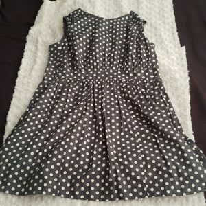Green with white polk a dot dress